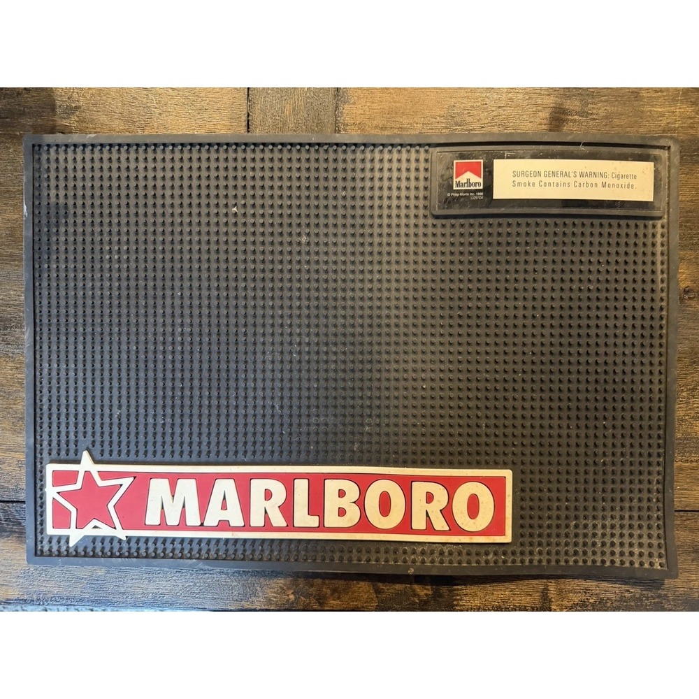 Marlboro Rubber Bar Mat 1998 Copyright Philip Morris Advertising Vintage